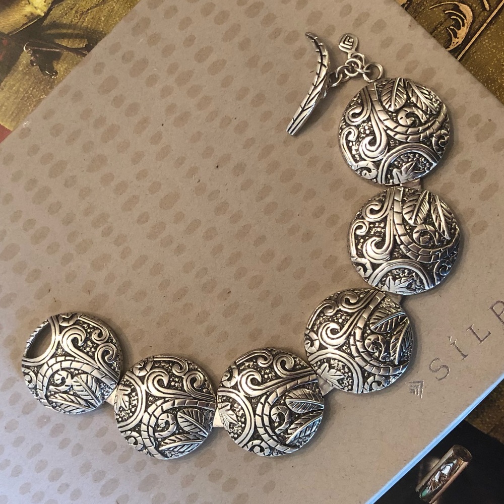 Silpada Sterling Silver Ancient Scroll Bracelet B2092